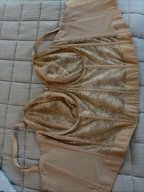 Elila Beige Lace Longline Shaping Camisole